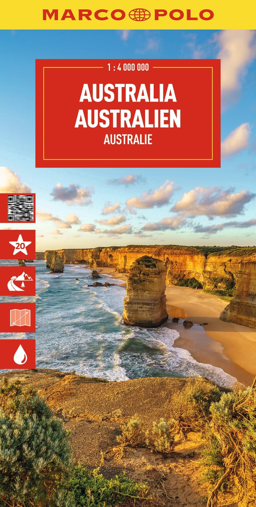 Marco Polo Australia Road Map: Travel Map for Road Trips with Top Sights and Scenic Routes (Folded Map)