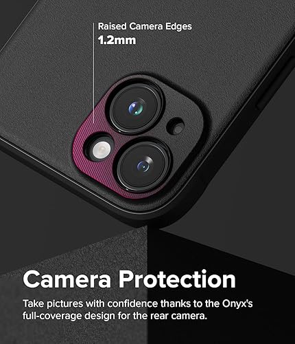 Miniatura 5 de Ringke Onyx Se siente bien en la mano Compatible con iPhone 15 Pro Max, tecnología antihuellas que evita manchas grasas, agarre mejorado, recortes