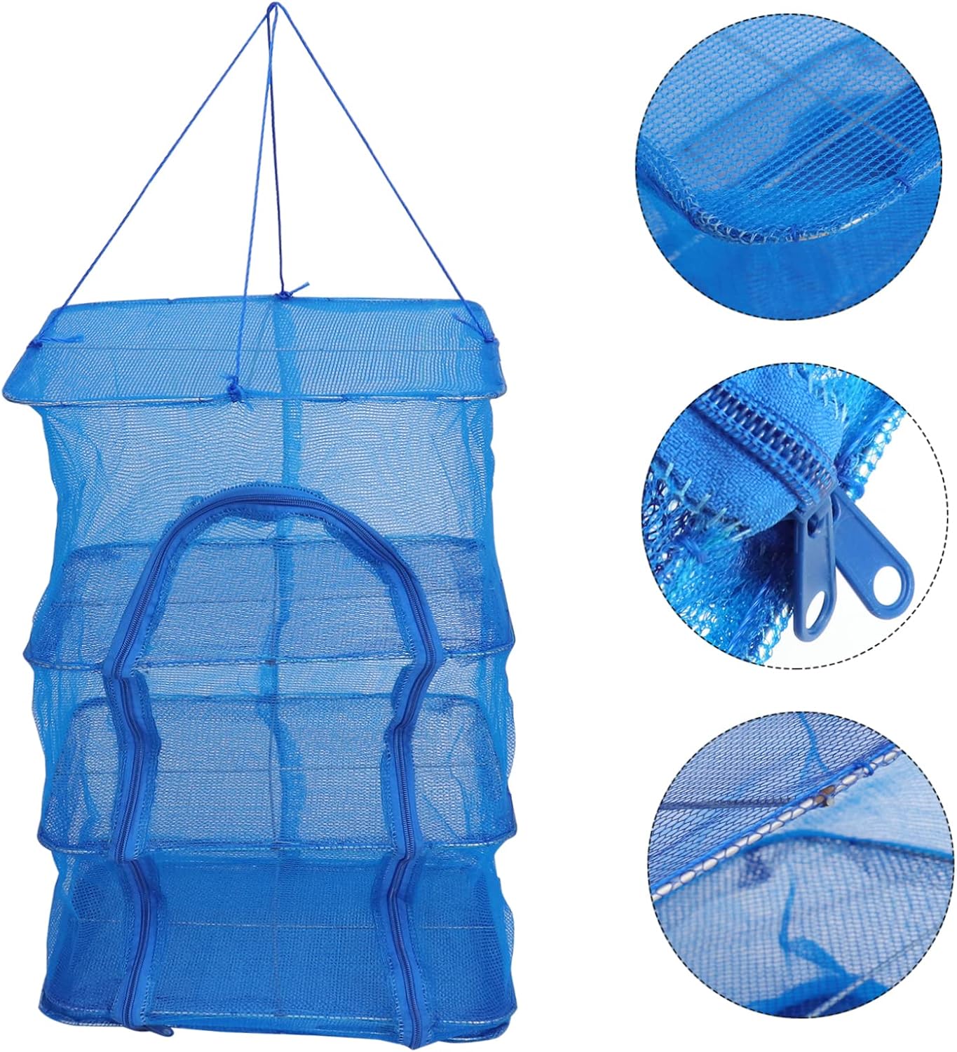 Foldable Three Layer Nylon Hanging Mesh Dryer for Fish Vegetables