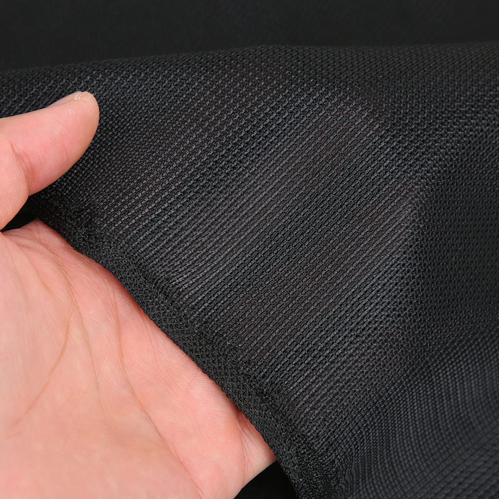 Annadue Tissu pour Haut-Parleur, 140 X 91 Cm Tissu Respirant pour Haut-Parleur, Housse de Protection étanche à la Poussière pour Haut-parleurs Domestiques, Haut-parleurs de Scène(Le Noir)