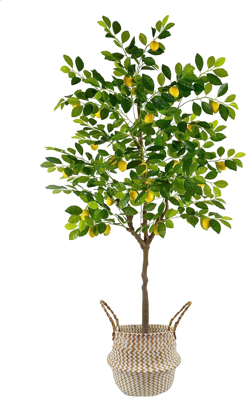 Warmplants Artificial Lemon Tree, 6ft Tall Fake Lemon Silk