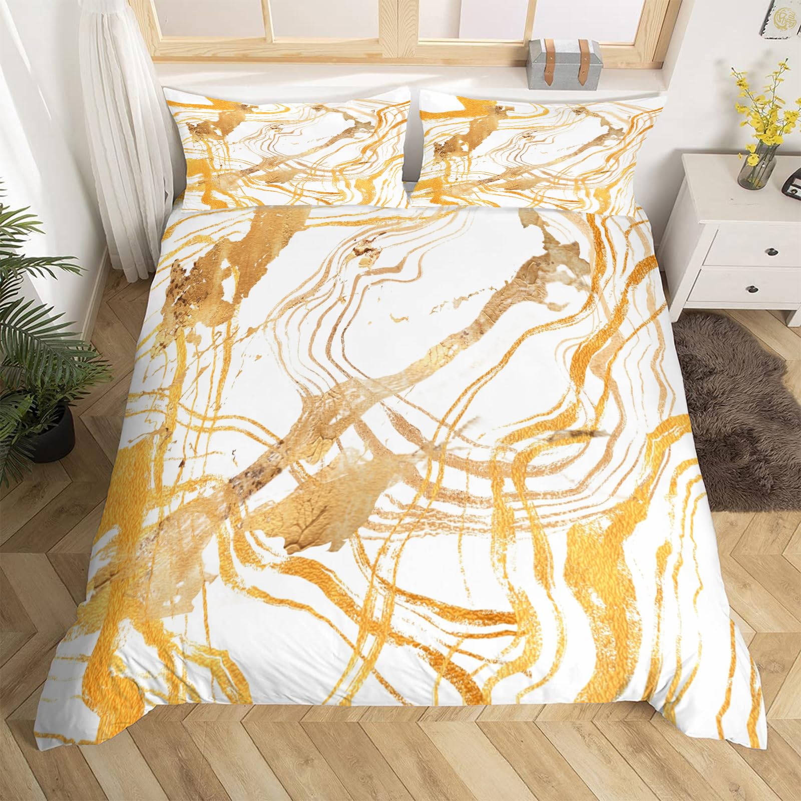 Housse De Couette 140X200 Enfant Marbre Parure De Lit 1 Personne Microfibre Housse De Couette