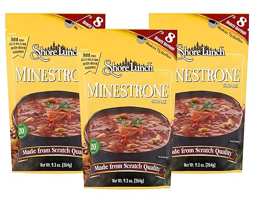 Shore Lunch Minestrone - Mezcla de sopa 93000 onzas paquete de 3
