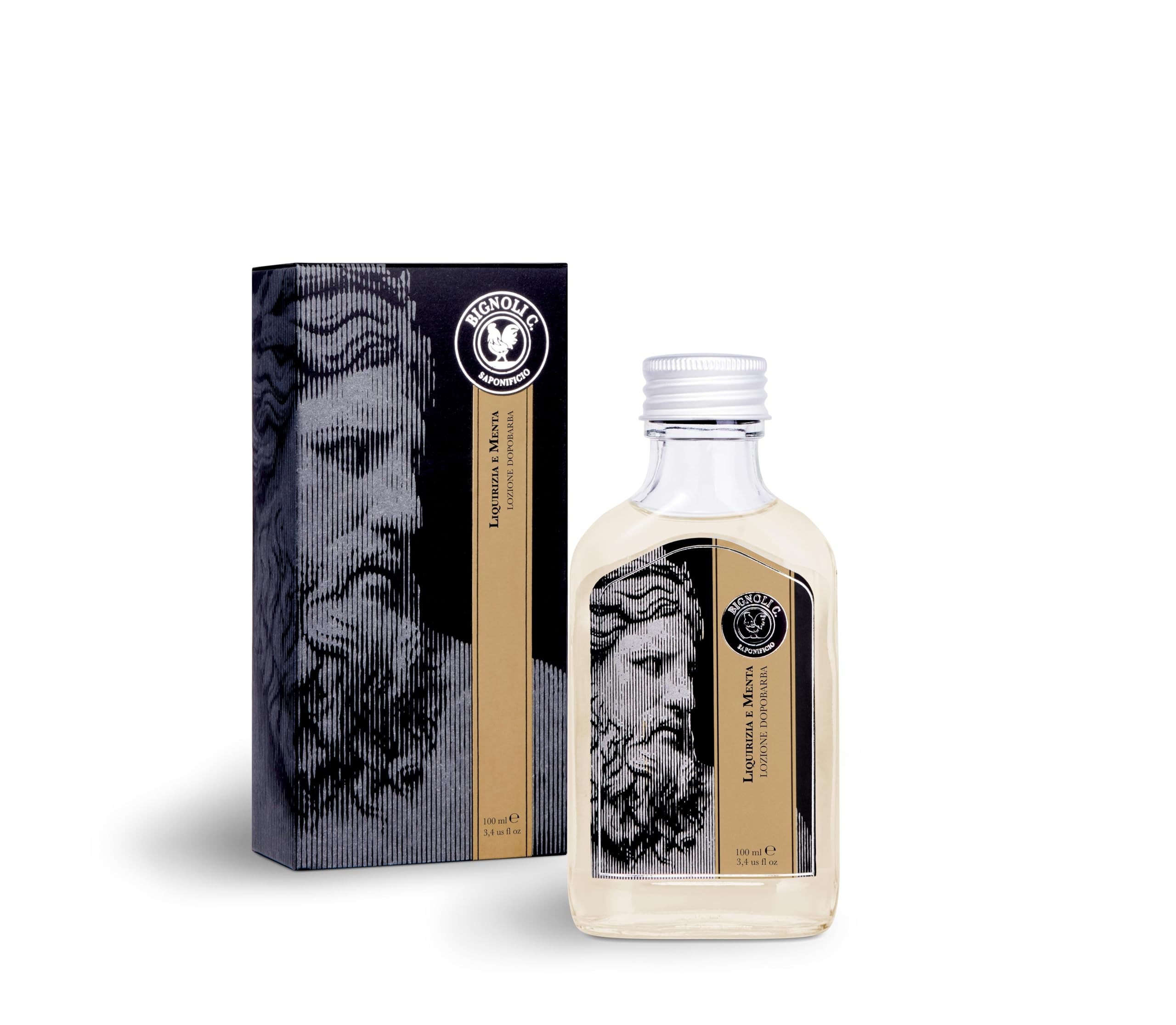 Bignoli Lozione Dopobarba Uomo Profumata – After Shave Uomo al profumo di Liquirizia e Menta| Lozione Dopobarba Rinfrescante, Tonificante e Aromatica – 100ml