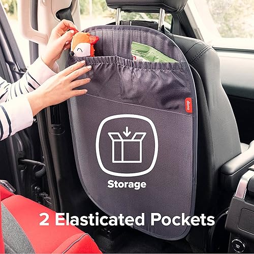 Miniatura 4 de Diono Stuff n Scuff XL - Protector de asiento trasero para pies de niños con bolsillo de almacenamiento 100 resistente al agua para proteger tu