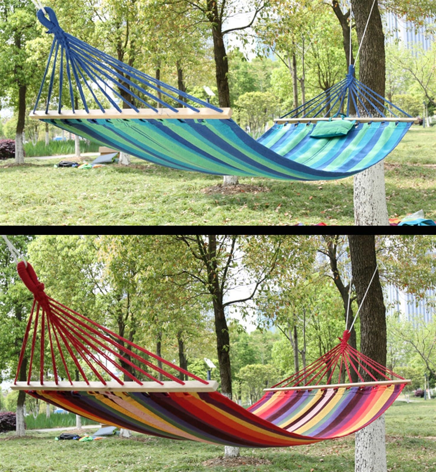 Hängematte Outdoor 200 X 80 cm Camping-Hängematten, Bequem Für Aufhängen, Nylon-Netz, Seil-Hängematte Für Schlafen Für Rucksacktouren Am Strand Camping Hängematte(Color:A)