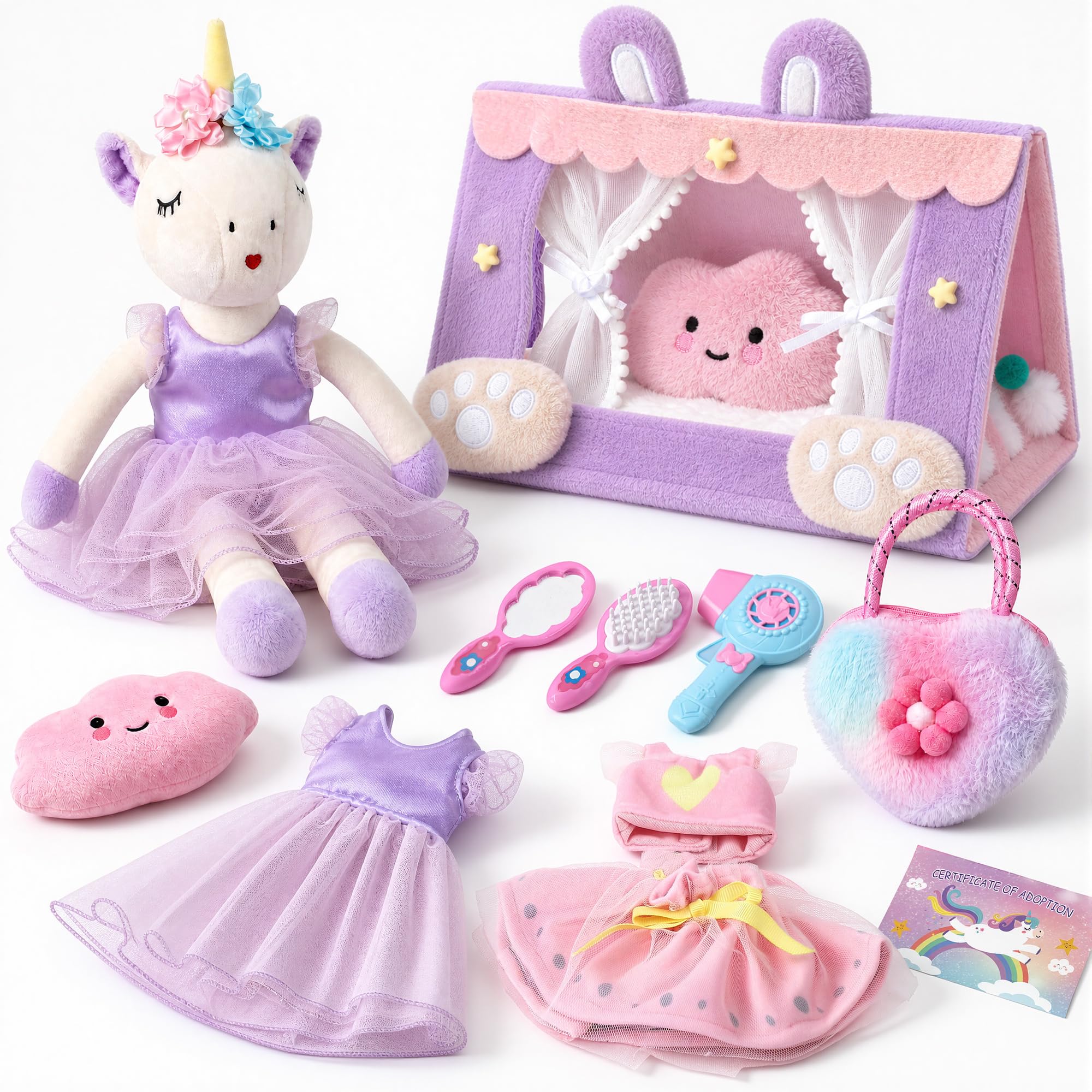 vamei Regali Unicorno Bambine 3+ Anni – Casa Tenda Peluche & Bambola