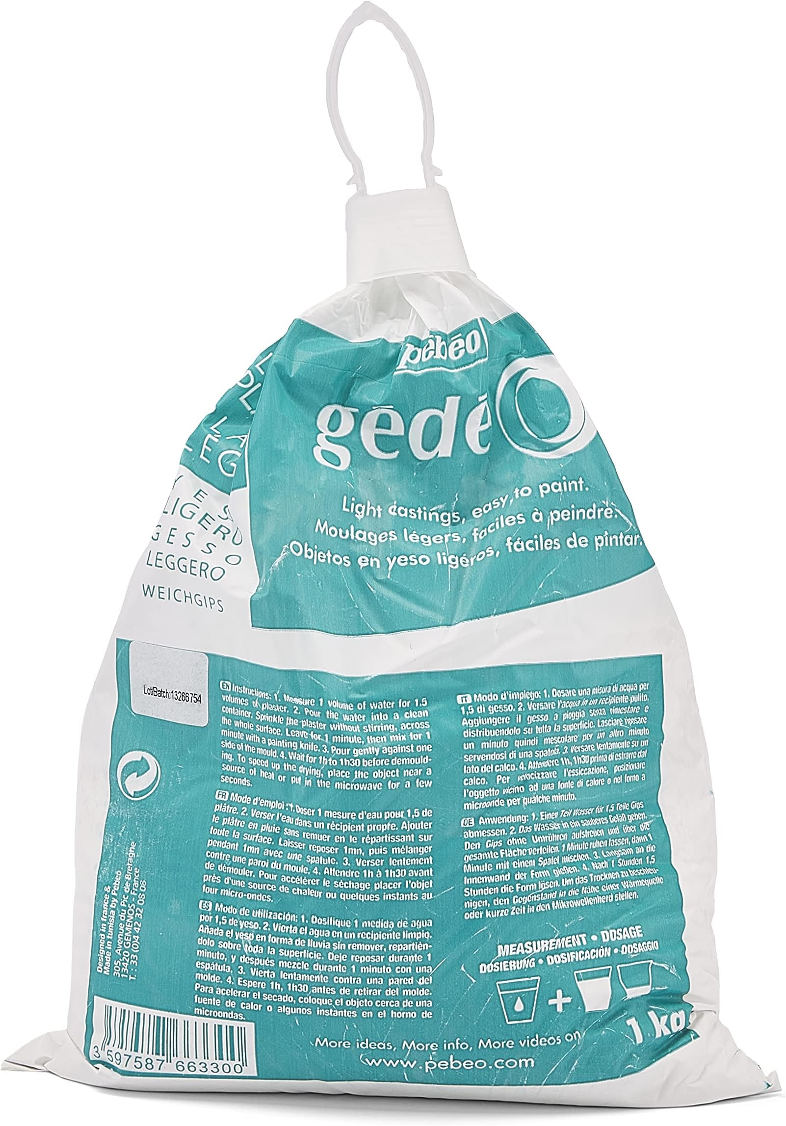 Gedeo 1 Kg Light Plaster, White