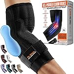 DR. BRACE Elite Elbow Brace Support, Breathable Elbow Compression Sleeve with Gel Pad for Golfer\'s, Tennis Elbow & Tendonitis Treatment & Pain Relief 2024 (Black, X-Large)