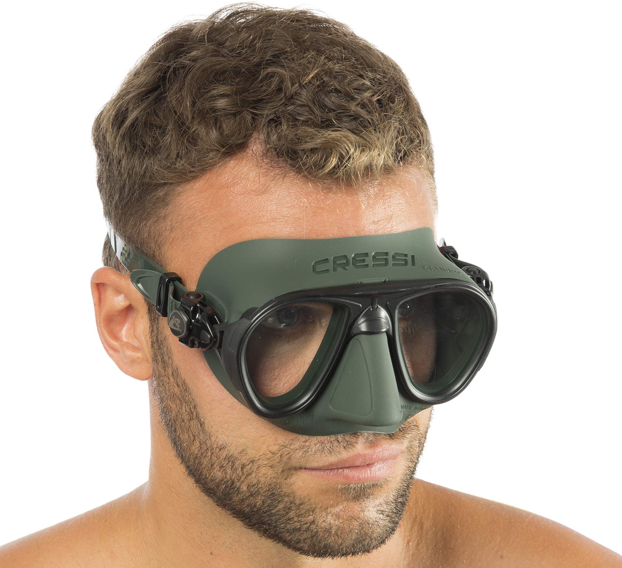 Cressi Calibro Máscara polyvalent para Buceo, apnea Avanzada y submarina Fishing, Unisex Adulto, Verde, Talla única + Mexico Tubo de Snorkel, Unisex-Adult, Negro, Un tamaño