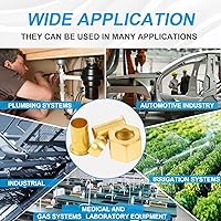 Vista 6 de 1/4", 3/8", 5/16", 1/2" OD Inserto de Compresión de Latón, Manga de Virola, Tuerca 200PCS