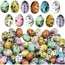60 Mini Easter Eggs Decor,Artificial Resin Eggs for Crafts Party Supplies