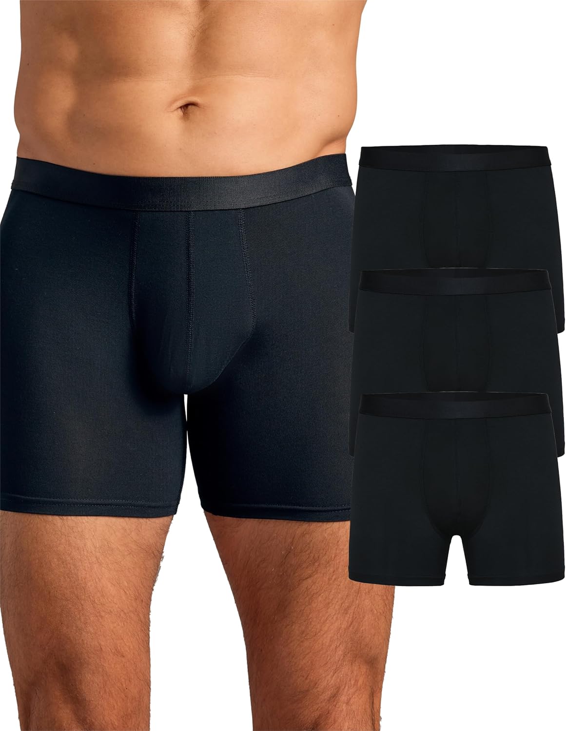 True Classic Mens Underwear – Mens Boxer Briefs Pack, 6” Boxer Brief & 4” Trunk Novelty Underwear for Men, Micromodal