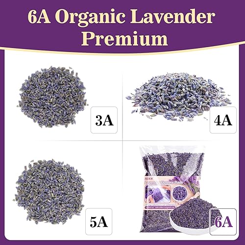 Miniatura 2 de Sukh 3OZ Bolsas de Capullos de Lavanda Seca - Bolsas de Lavanda para Cajones, Armarios, Aromas Frescos, Bolsas de Lavanda para Regalos de
