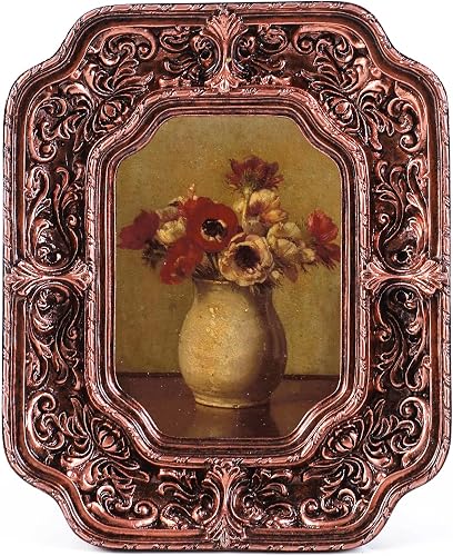 S GMOMENT Small Vintage Picture Frames 2.5x3.5 Antique Mini Picture Frames with 