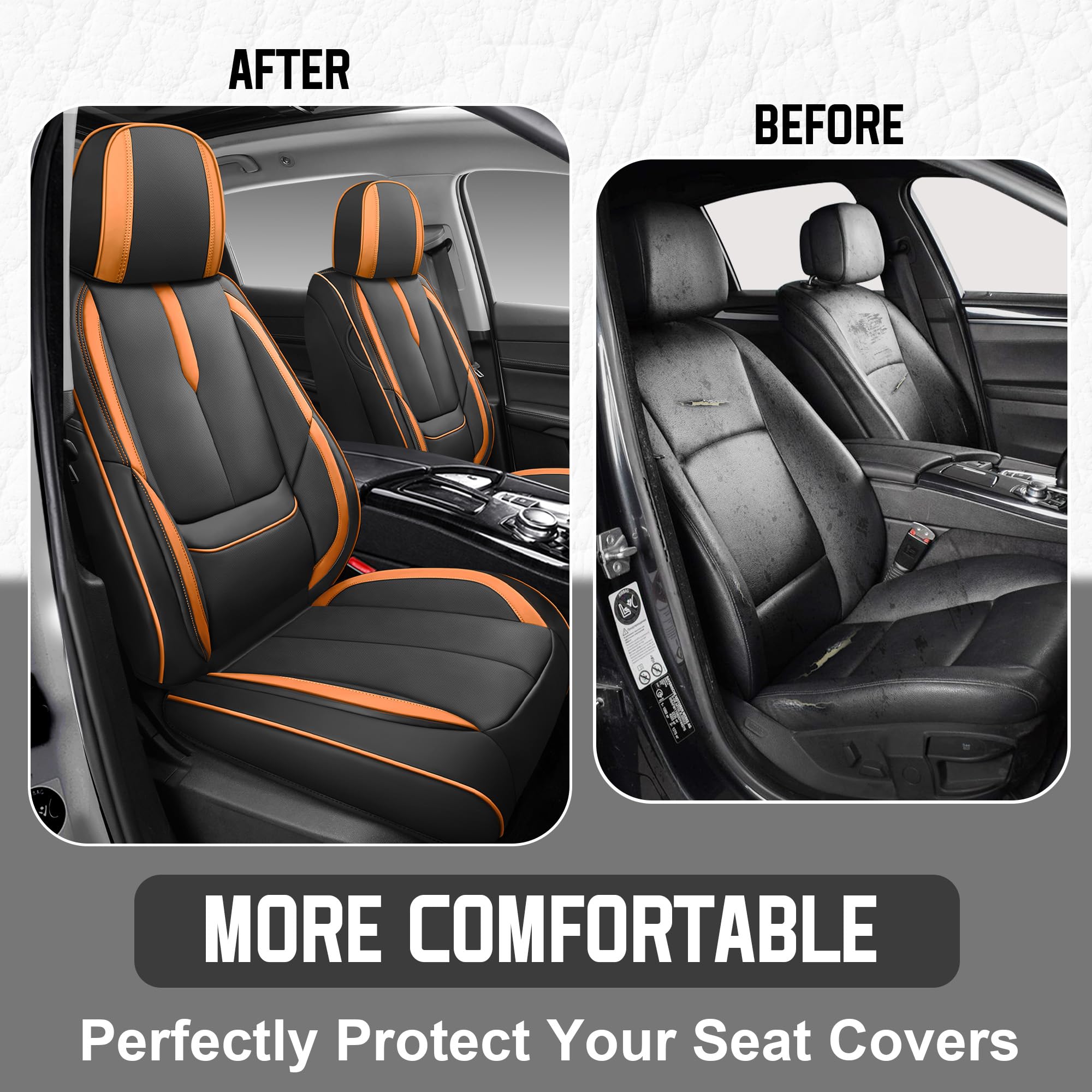 Custom Seat Covers for Honda Civic 2000-2025 Premium NAPPA leatherette Easy-to-Clean and Durable Car Seat Protector Sporty and — view 7