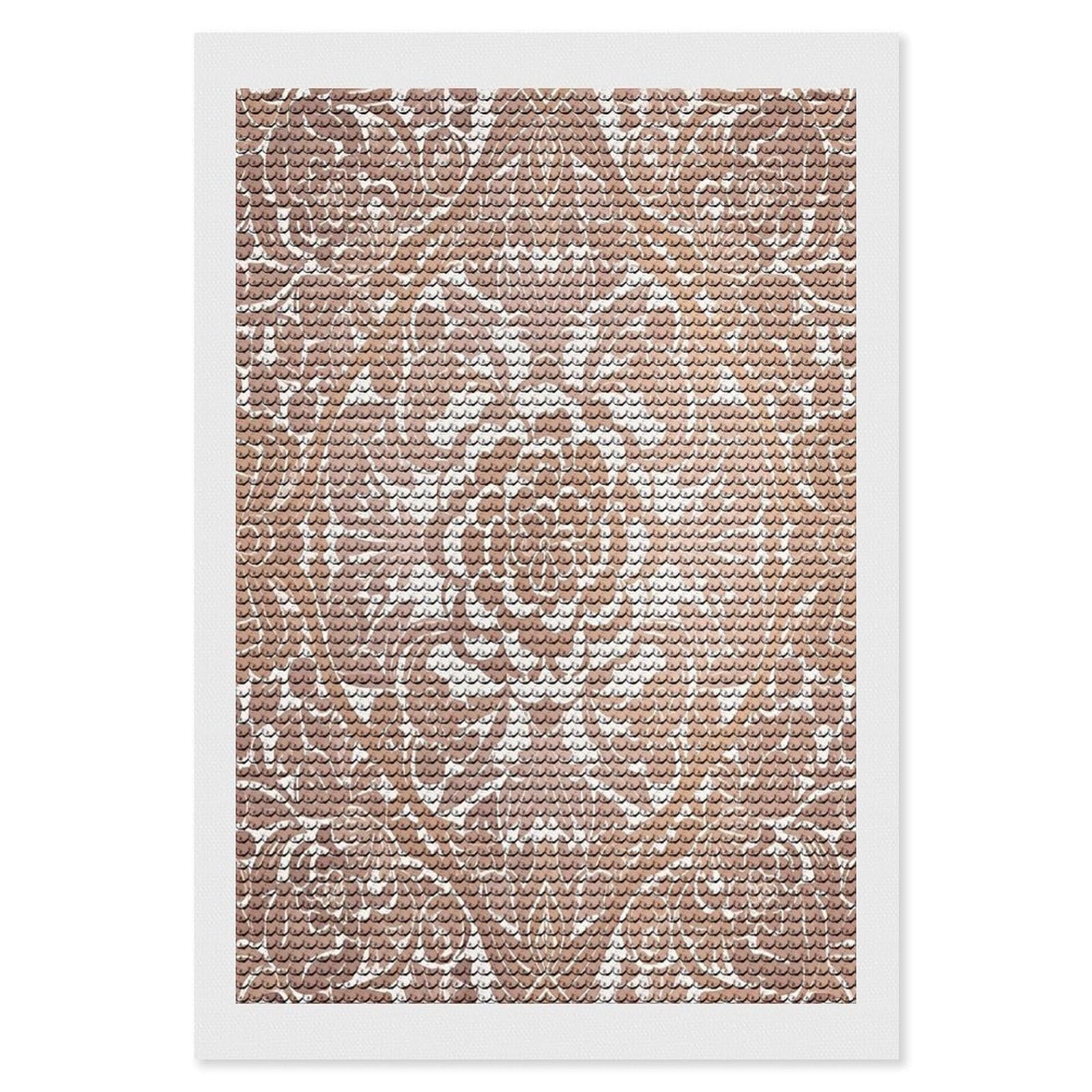 FekiLoot Rose Gold Wallpaper Diamond Painting Kits for Adults Full Round Drill Diamond Art Kits for Beginners 5D DIY Diamond Dots Paintings Diamonds Pictures Gem Art Home Wall Decor 8"x12"