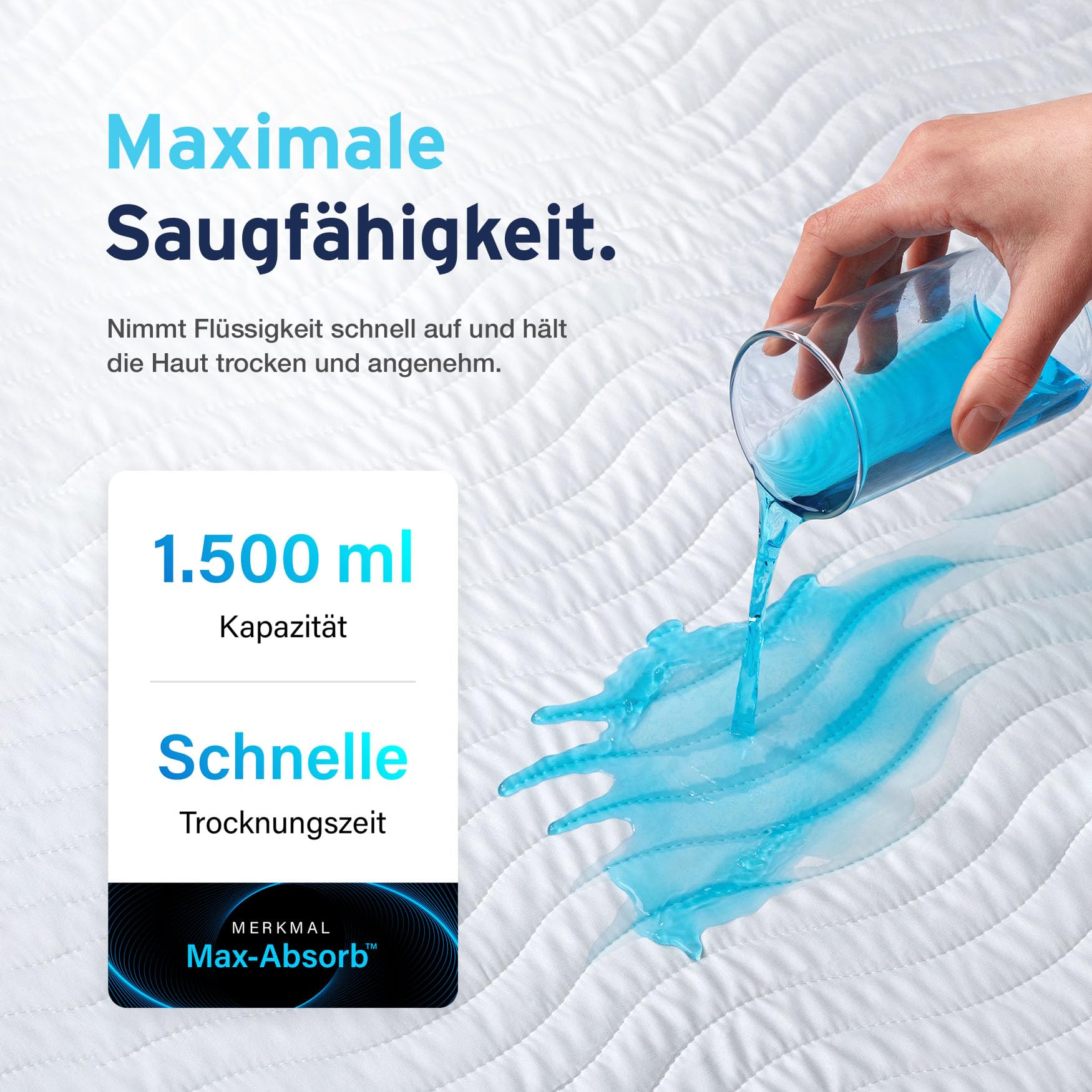 2 x AYDMED Premium-Bettunterlagen aus Bambus, waschbar, gegen Inkontinenz mit Einstecklaschen | Für Einzelbetten | Wiederverwendbare, wasserdichte Bettnäss-Auflagen für Erwachsene, Kinder und Babys