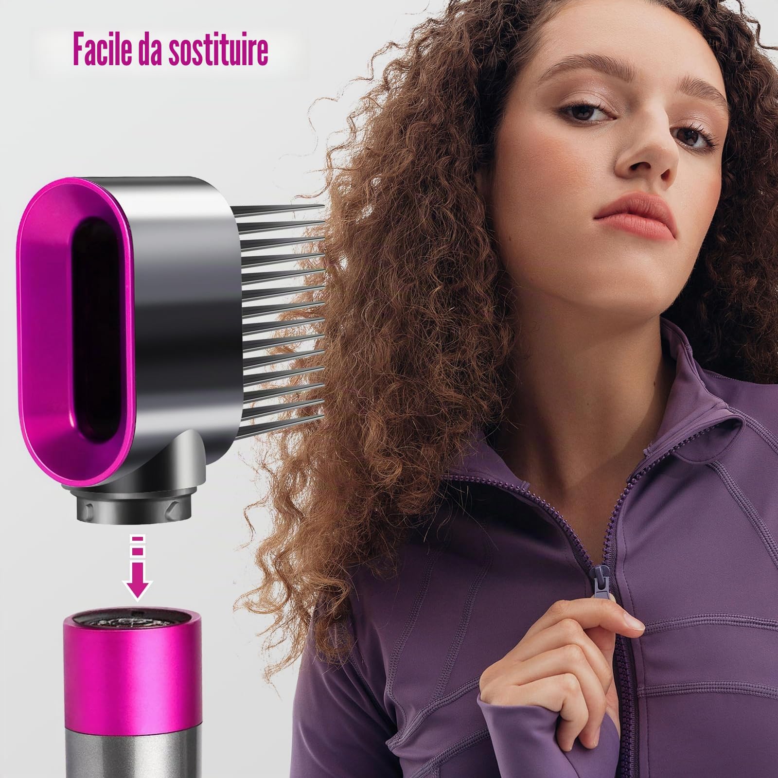 Pre-Styling Trockneraufsatz Düse mit Kamm für Dyson Airwrap Styler HS01 HS05 HS08 Rotierende Lockenwickler Haarstyler-Zubehör