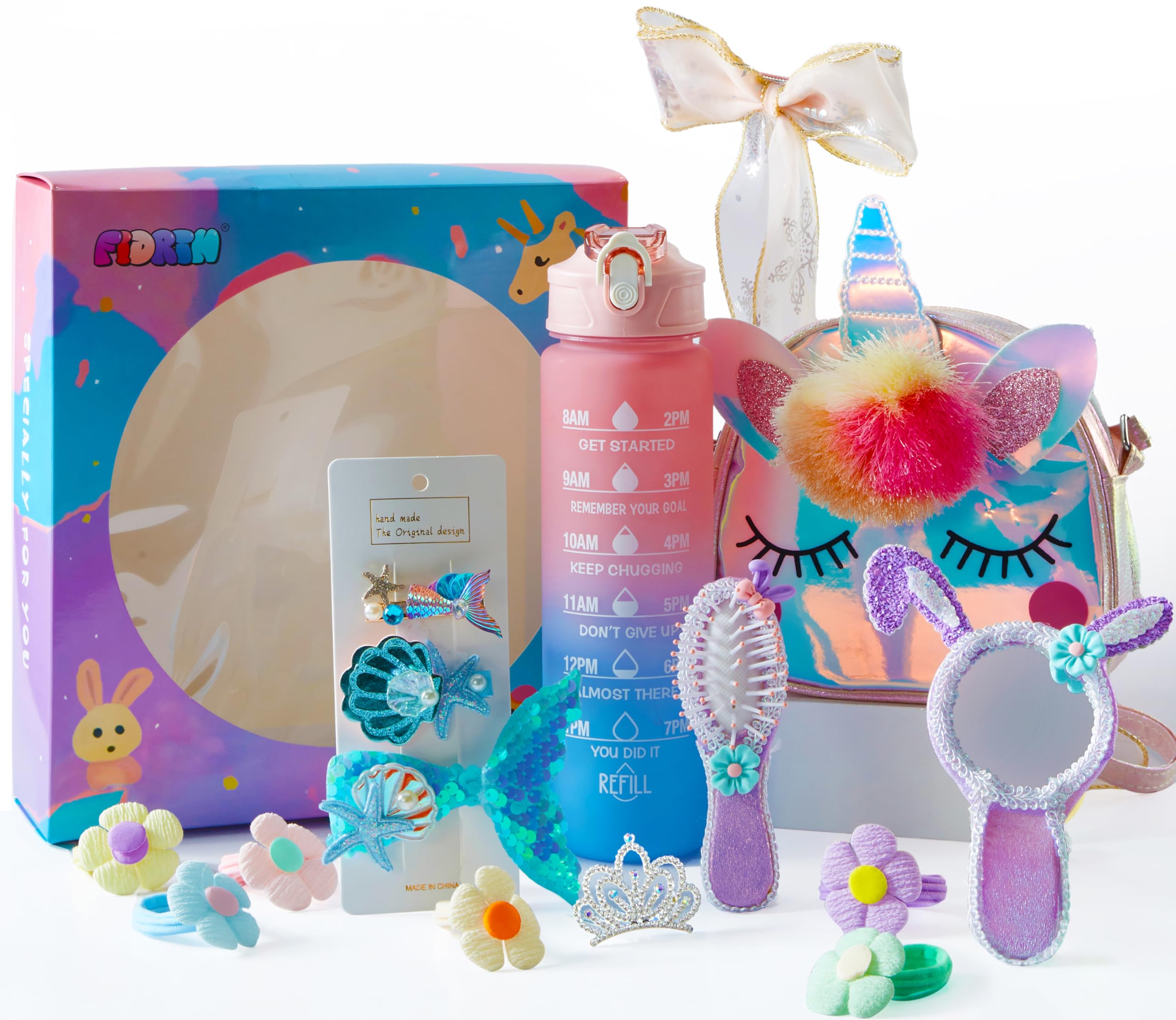 Unicorn Crossbody Bag Gifts for Girl 4 5 6 7 8 9 Years Old, Surprise Birthday Gift Box for Daughter, Granddaughter, Niece, Gift Ideas for Little Girls