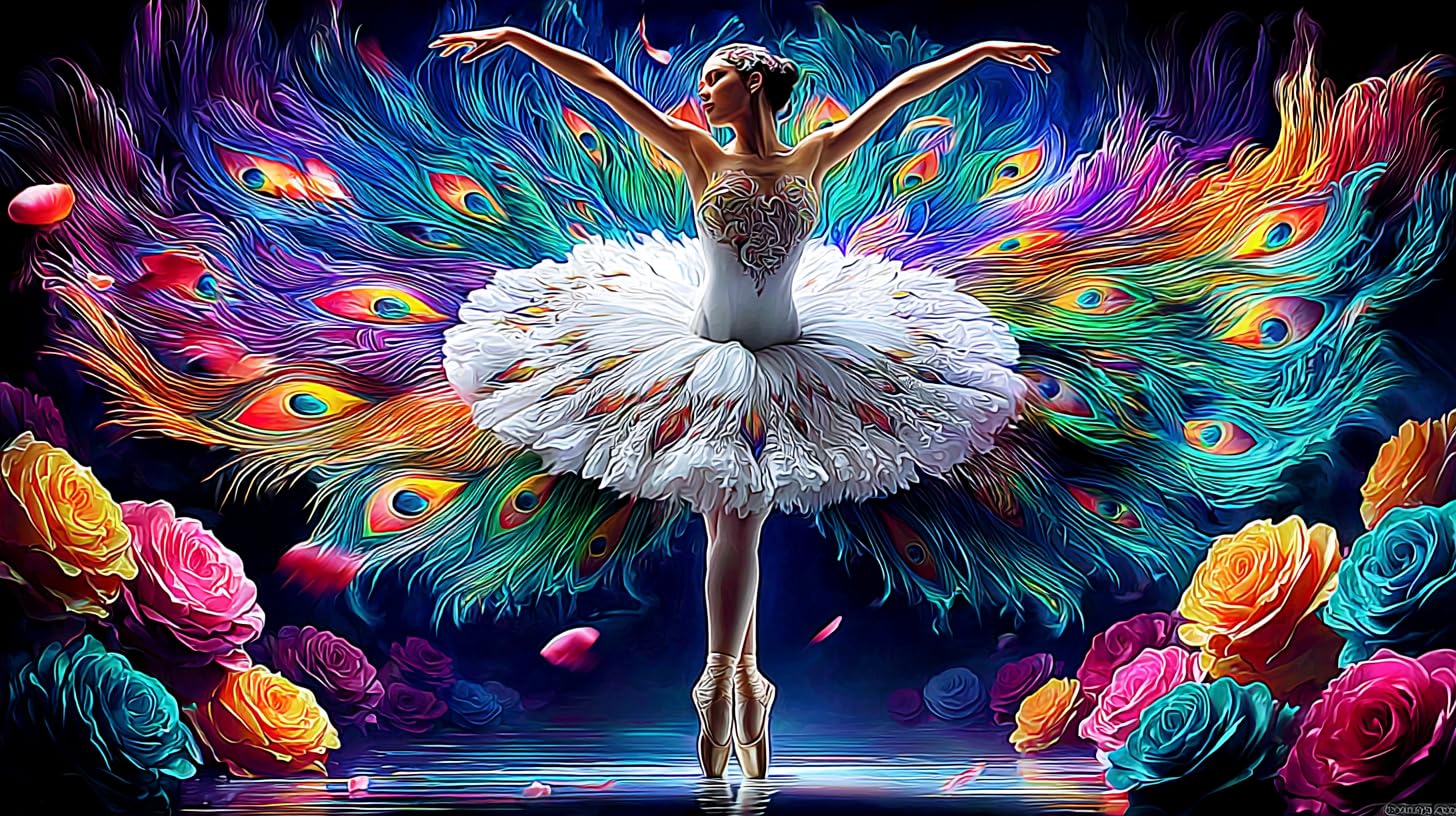 Puzzle de bailarina de ballet de 1000 piezas, rompecabezas imposible 8