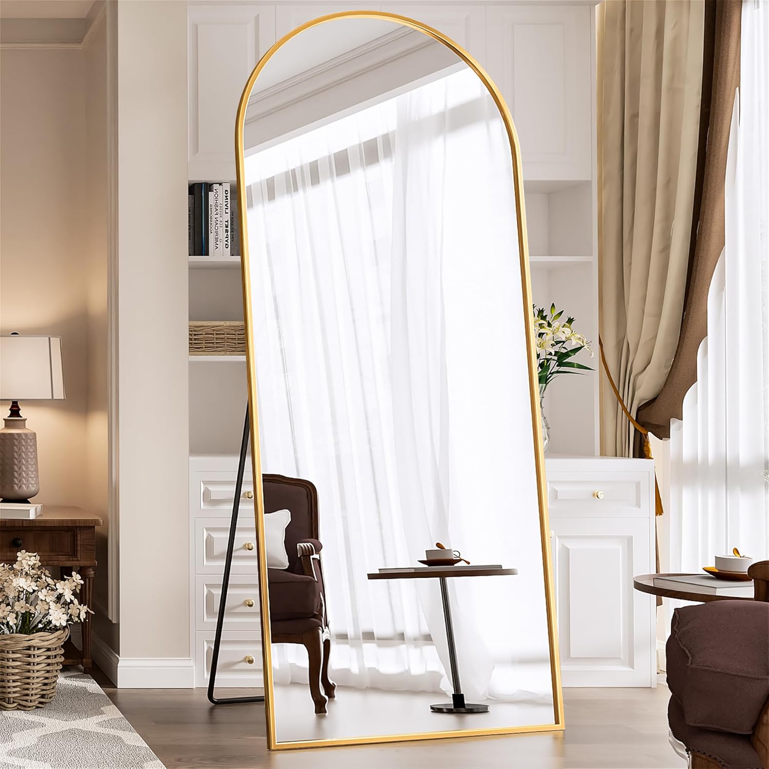 Antok Arched Floor Mirror, 71"×28" Full Length Mirror