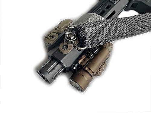 Miniatura 5 de Eslinga tradicional de rifle de 2 puntos con pestaña de ajuste rápido, 2 puntos QD y banda de almacenamiento de camuflajeorganizador de cables