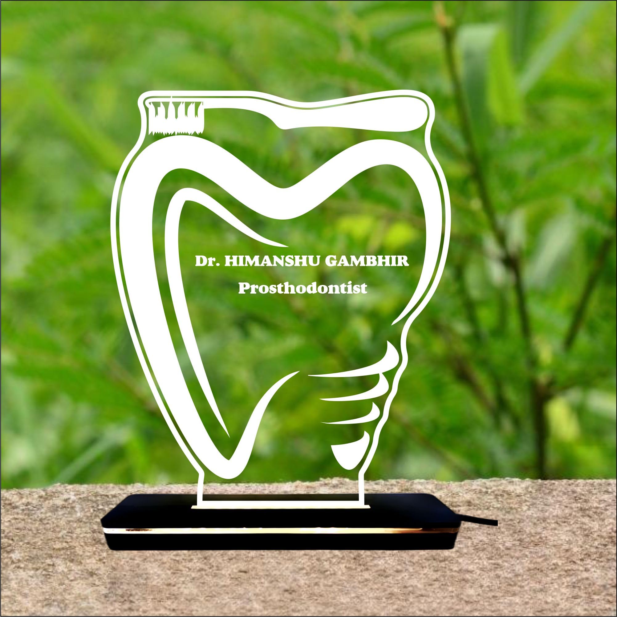 DON'T JUDGE ME Customized Gift for Dental Doctor | Lamp for Doctors Name and Design | Personalized Gift for Doctors (Warm White Color LED Light)