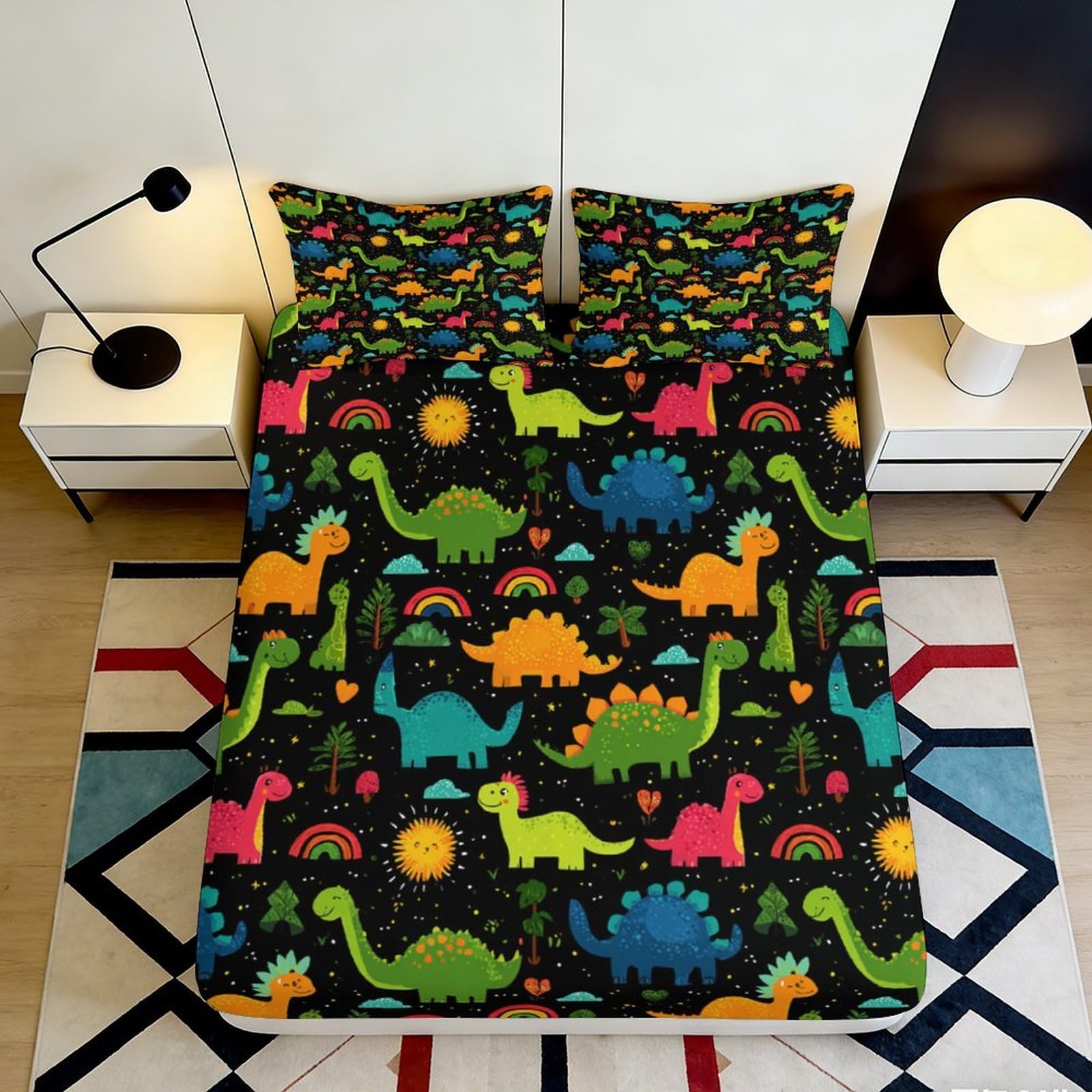 3D Printed Camouflage Pattern Fitted Sheet Microfiber Deep Pocket Non-Slip Bedding Camouflage Mattress Fitted Cover Elastic Hem for Adults Teens 180x200x25cm