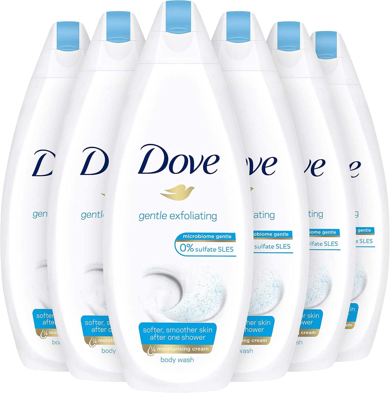 Dove Gentle Exfoliating Shower Cream 225ml, White, 250 ml (Pack of 1)