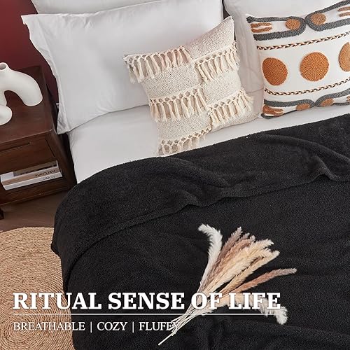 Miniatura 6 de Ailemei Direct Manta mullida de Kint para sofá, manta de punto suave y acogedora para cama y sofá, mantas cálidas y mullidas para decoración del