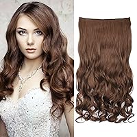 Vista 44 de REECHO Extensiones de cabello rubio, 20 pulgadas, extensiones de cabello grueso y largo con clip, extensiones de cabello sintético suave natural