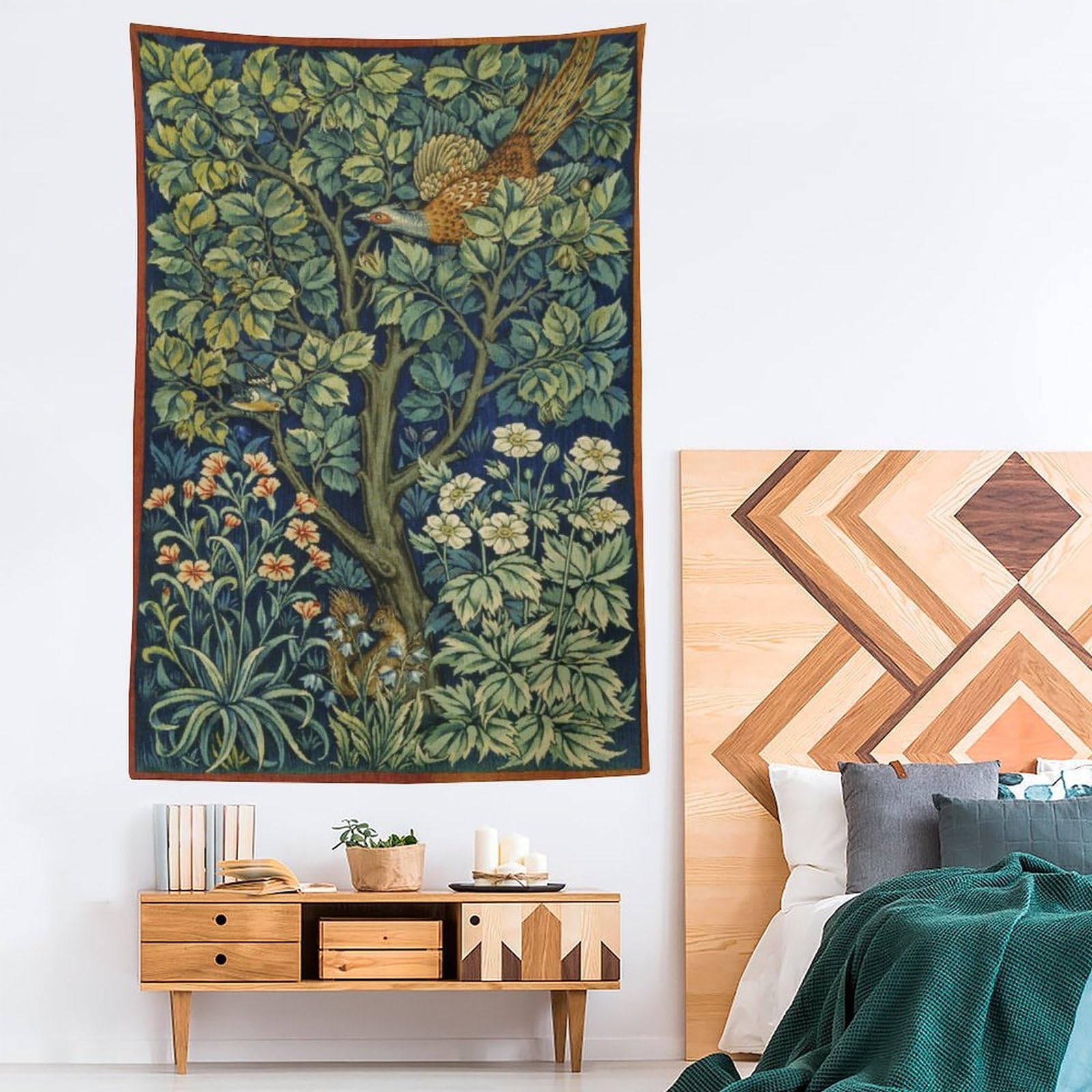 Amazon.com: DDCBNS William Morris Vintage Plant Tapestry Wall