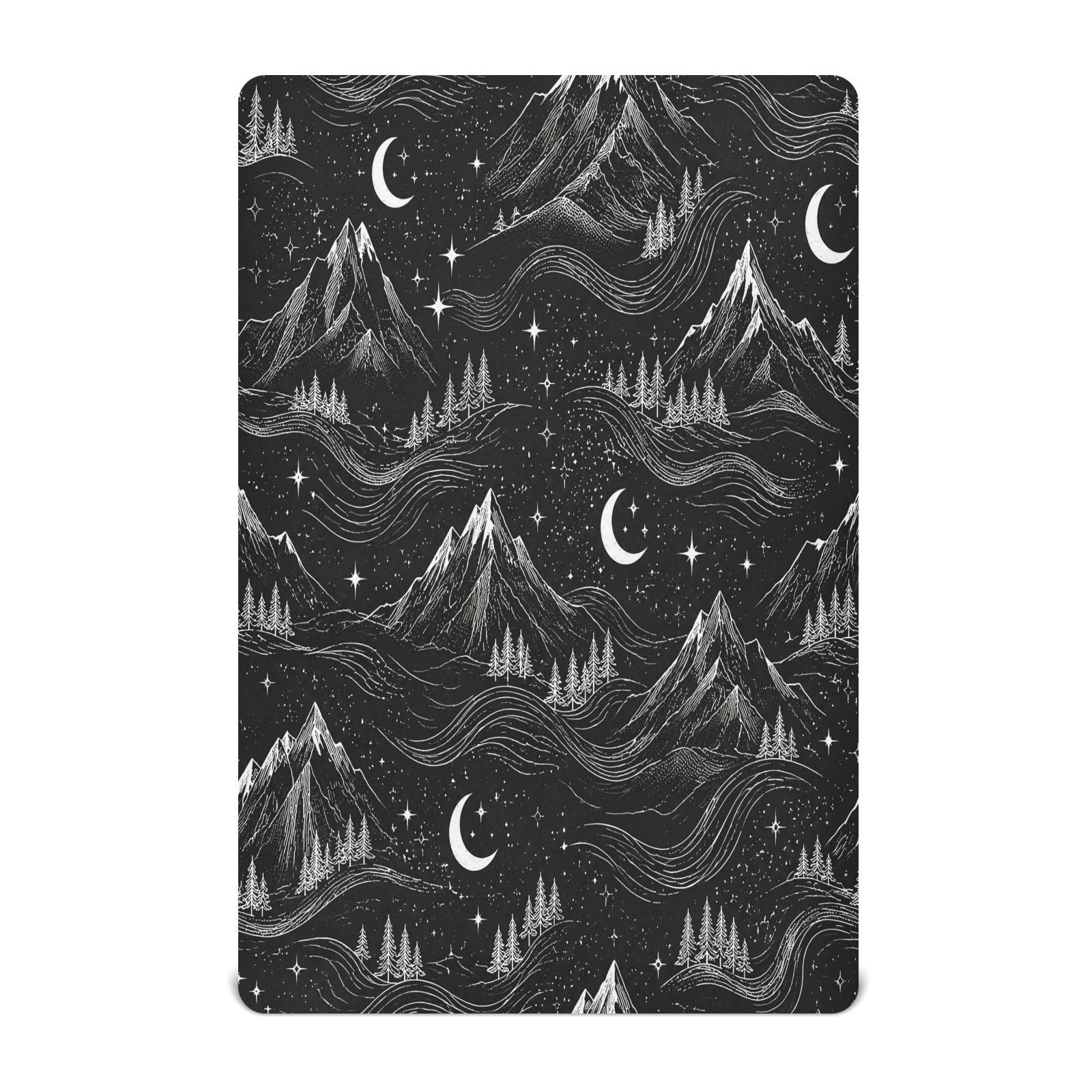Drap de berceau Mountain Moom en jersey pour matelas 132x71 cm