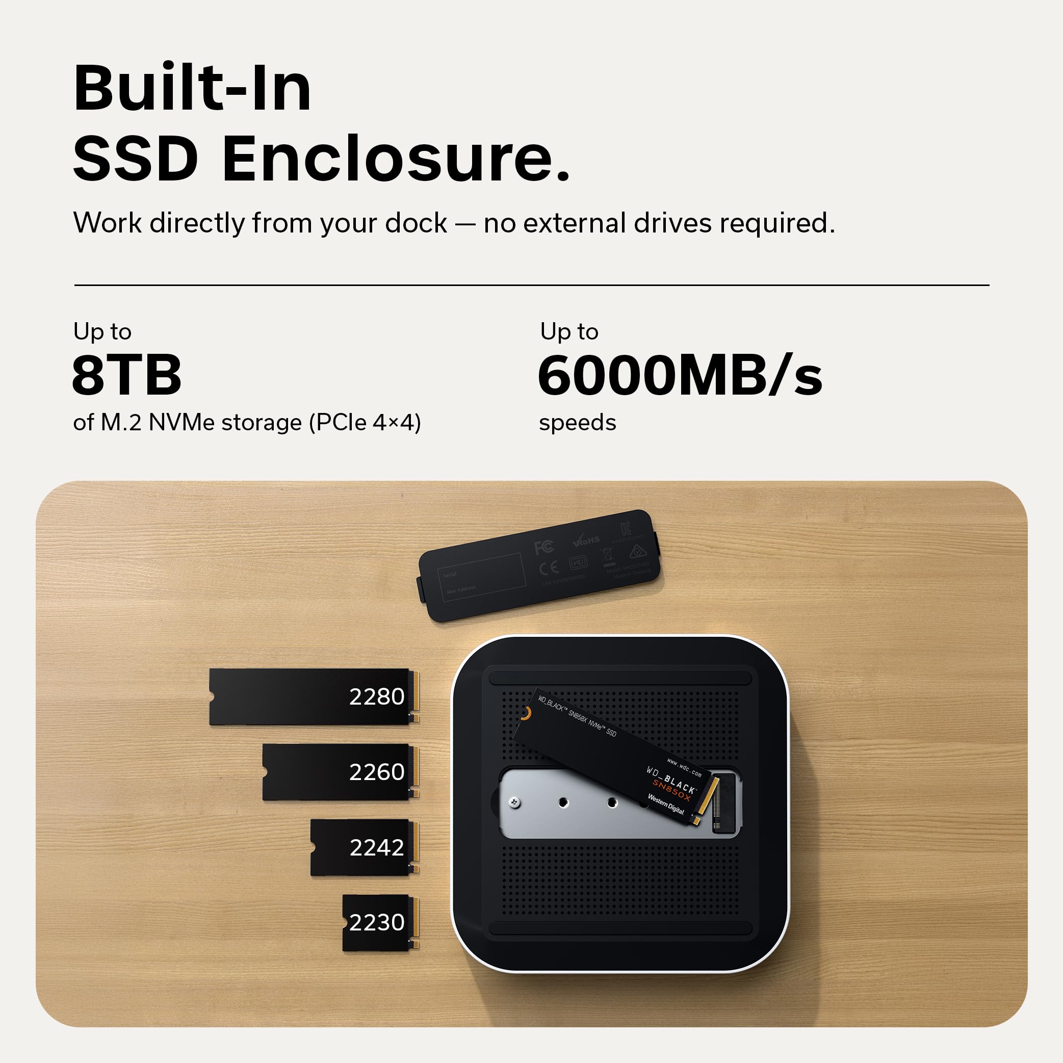 Satechi Thunderbolt 5 CubeDock with Built-in NVMe SSD Enclosure