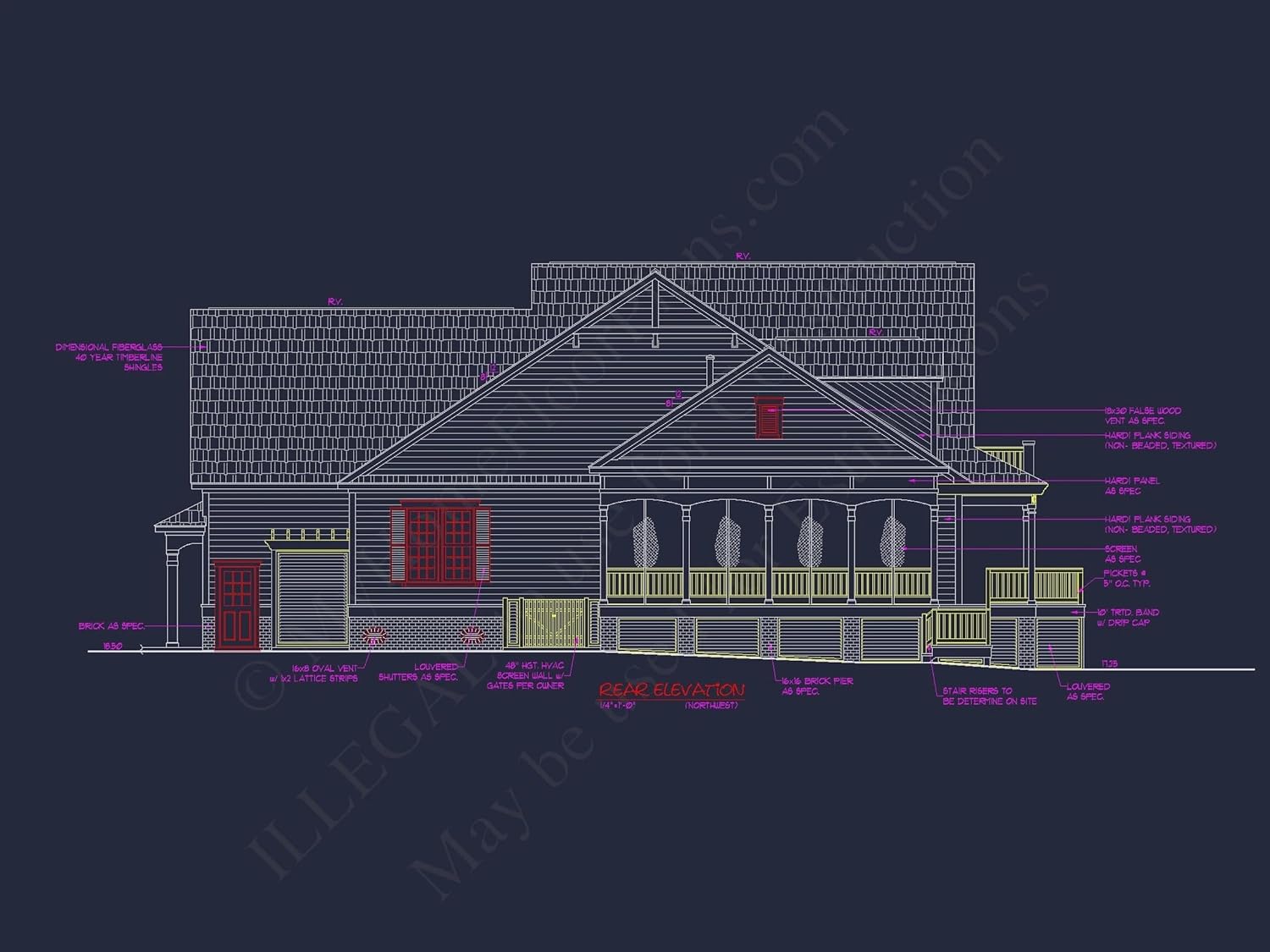 8-1562 HOUSE PLAN - Elegant Southern Farmhouse House Plan with CAD Designs