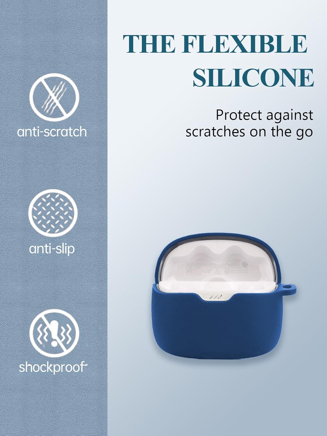 Flexible silicone material with anti-scratch, anti-slip, and shockproof icons
