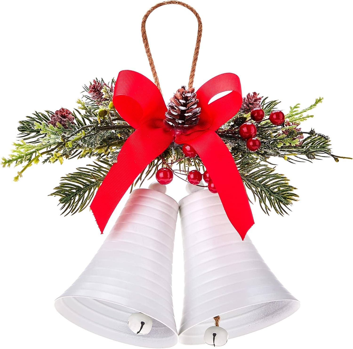 Christmas Bells White Christmas Ornament Handcrafted