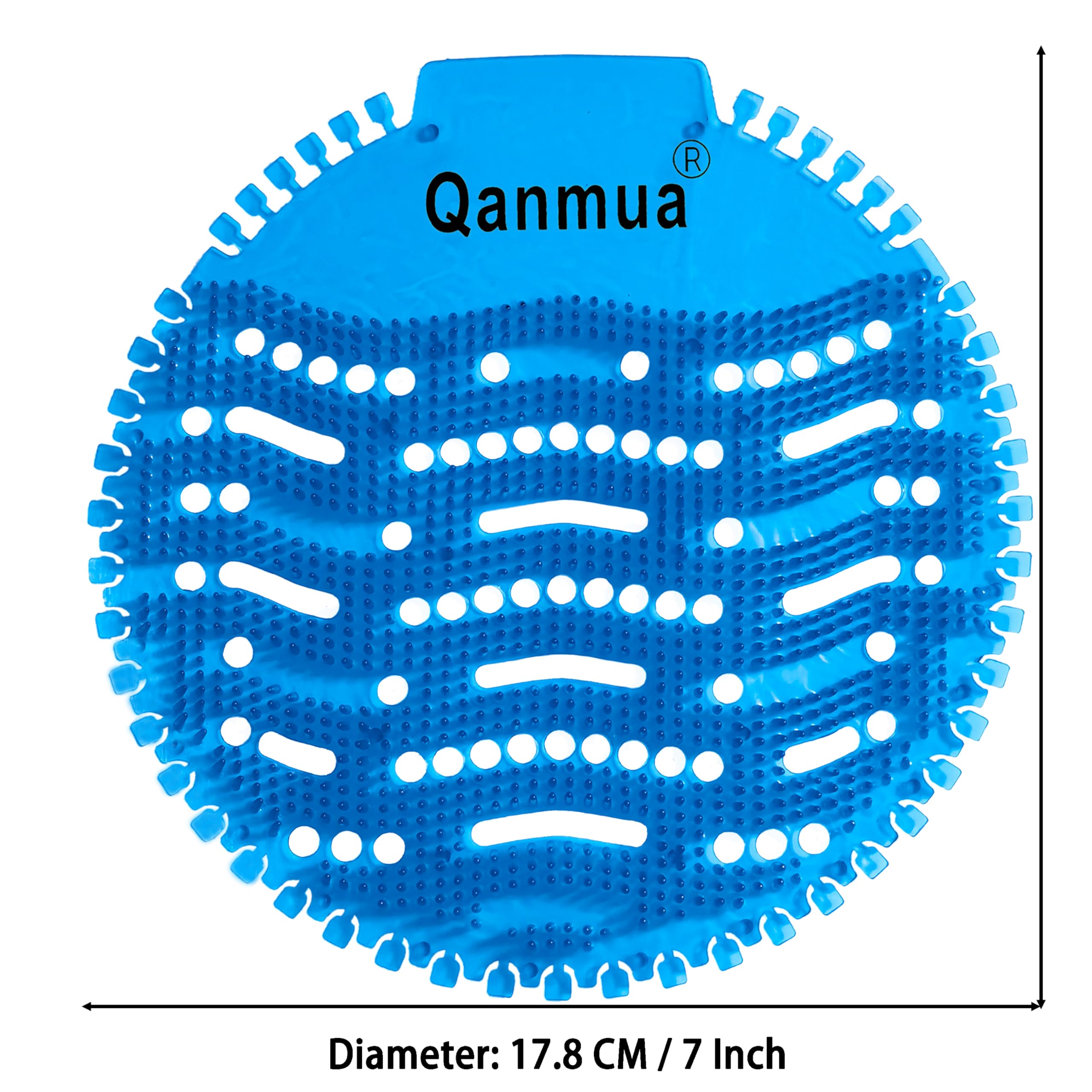 Qanmua 10 pezzi Schermi per orinatoi, tappetini per orinatoi Tappetino per deodorare gli orinatoi, schermo per orinatoi per alberghi uffici ristoranti e scuole Anti-spray e Anti-odore Blu