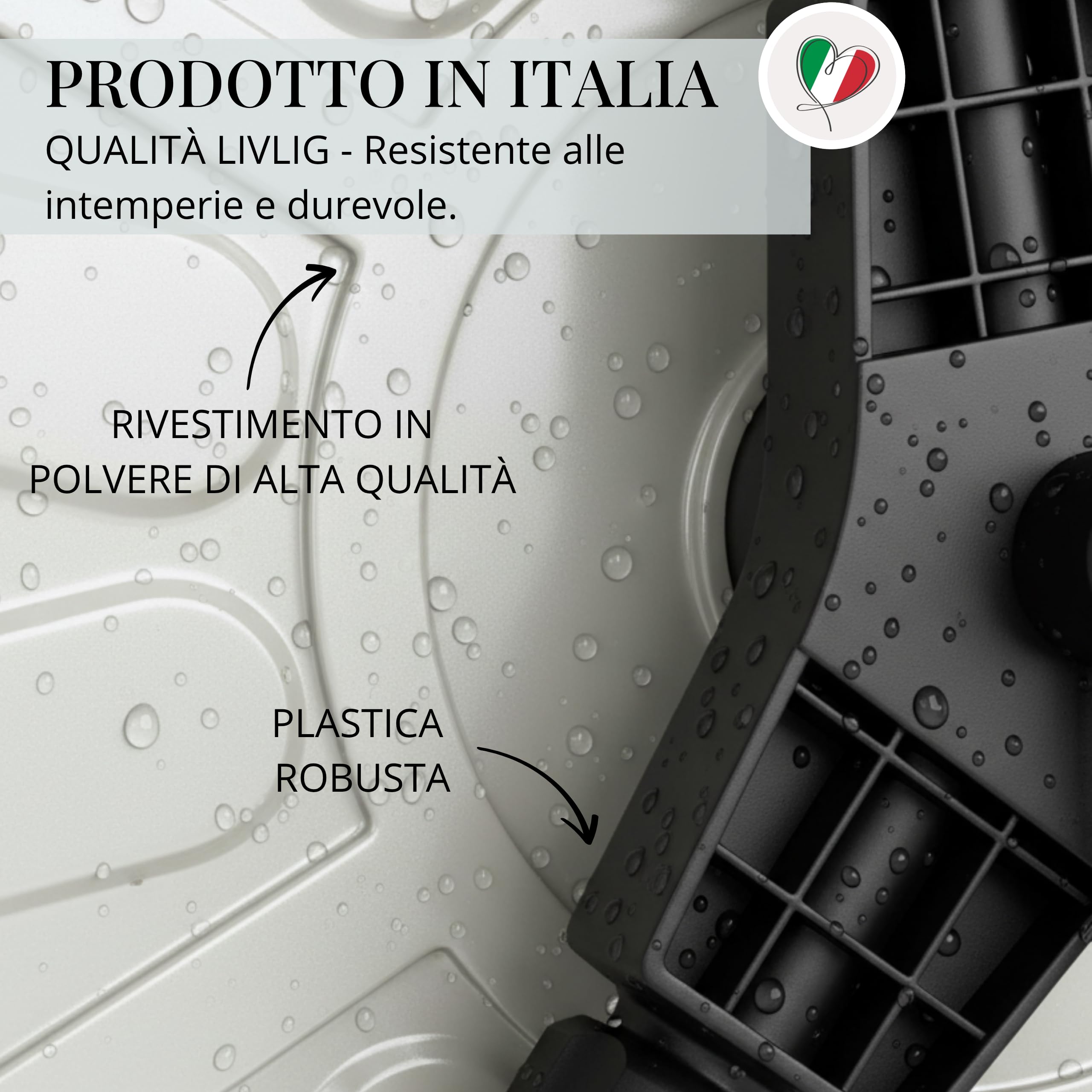 LIVLIG - Avvolgitubo in metallo, fino a 50 metri, tubo da giardino, 1/2", supporto per tubo da giardino, per montaggio a parete, Greige