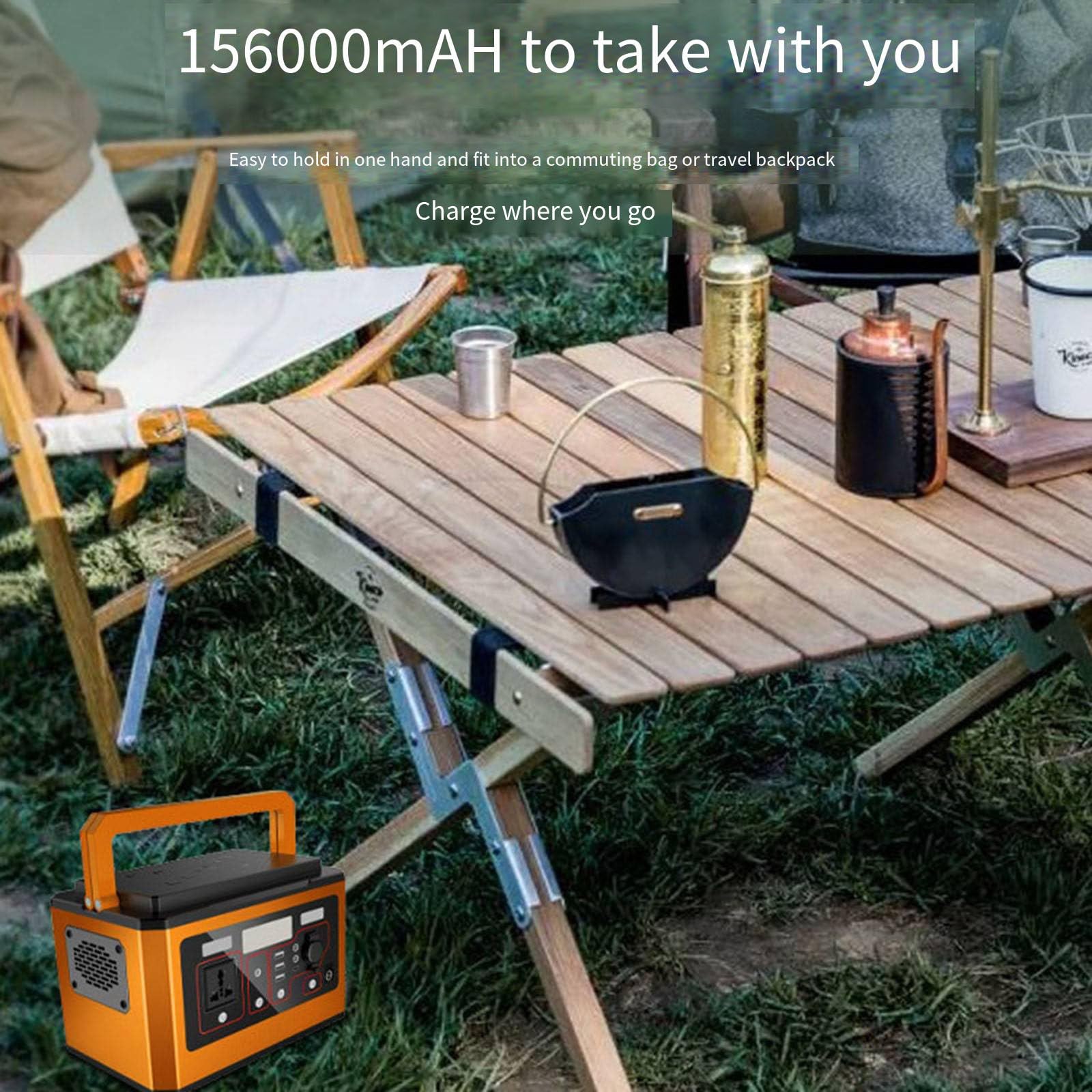 Alimentation de Secours extérieure 500 W pour la Maison, boîtier Solaire Portable, Alimentation d'urgence pour Camping et Voiture.