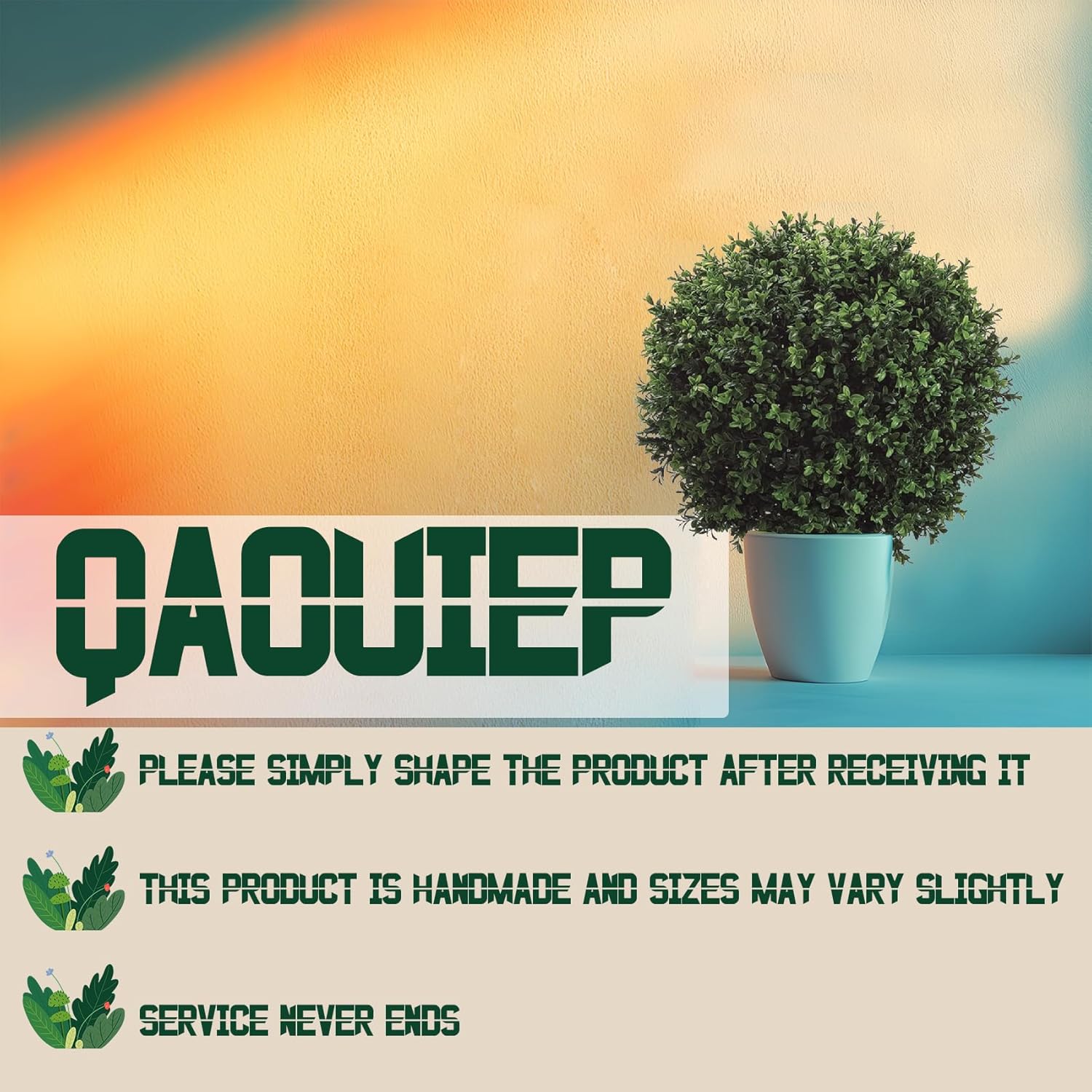 26" T x 17.5" D Artificial Boxwood Trees Set of 2 UV-Resistant Real-Touch Artificial Topiary for Front Porch and Home Décor - Image 9