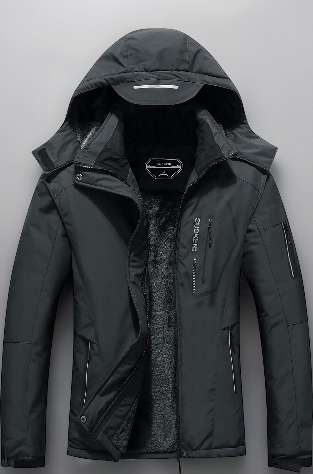 Men's Waterproof Ski Jacket Warm Winter Snow Coat Hooded Raincoat