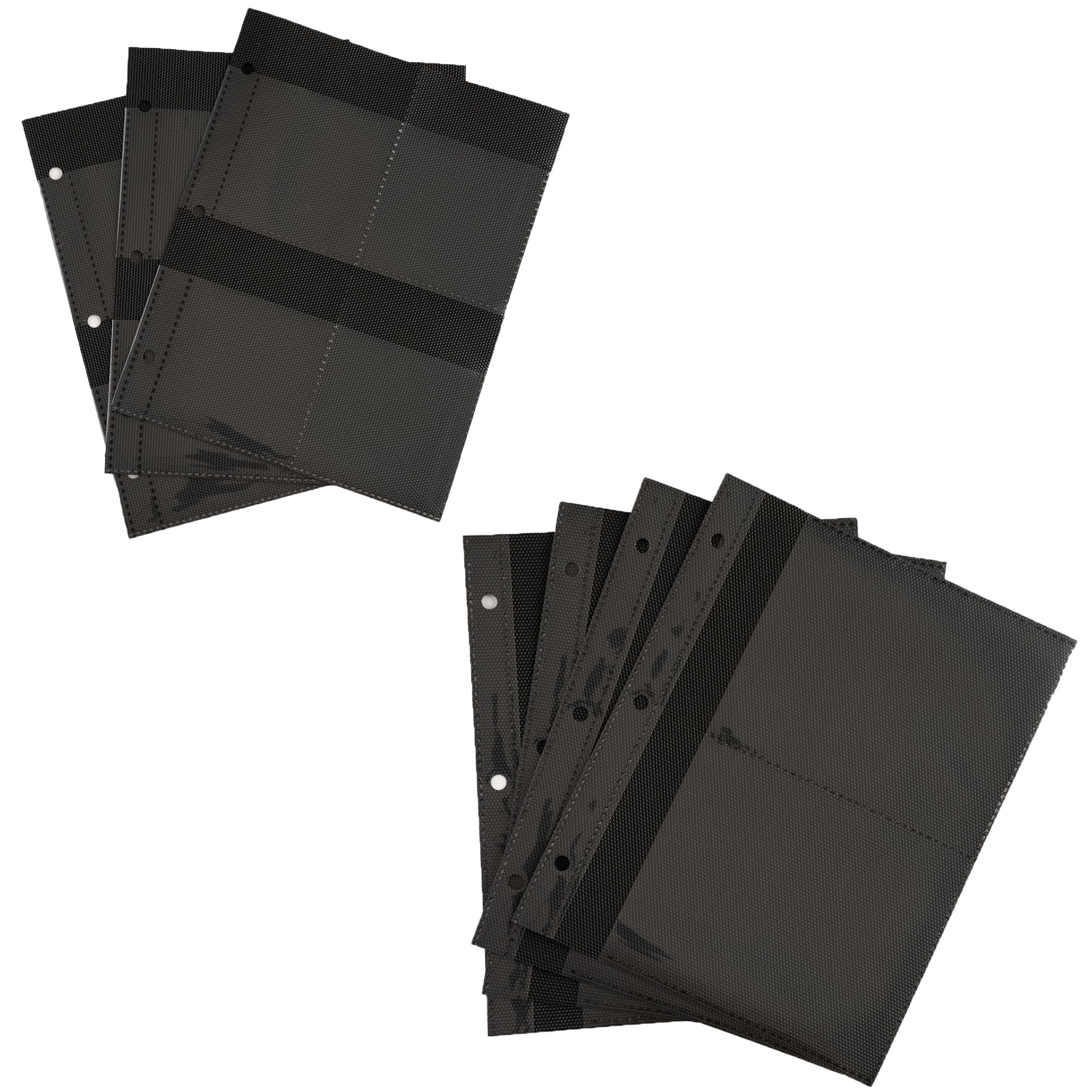 Hibana: Travel Edition: Set of 7 Pocket Pages - Jewelry Organization & Storage, Store 20pcs Of Jewelry, Tear Resistant, Black Textured Background