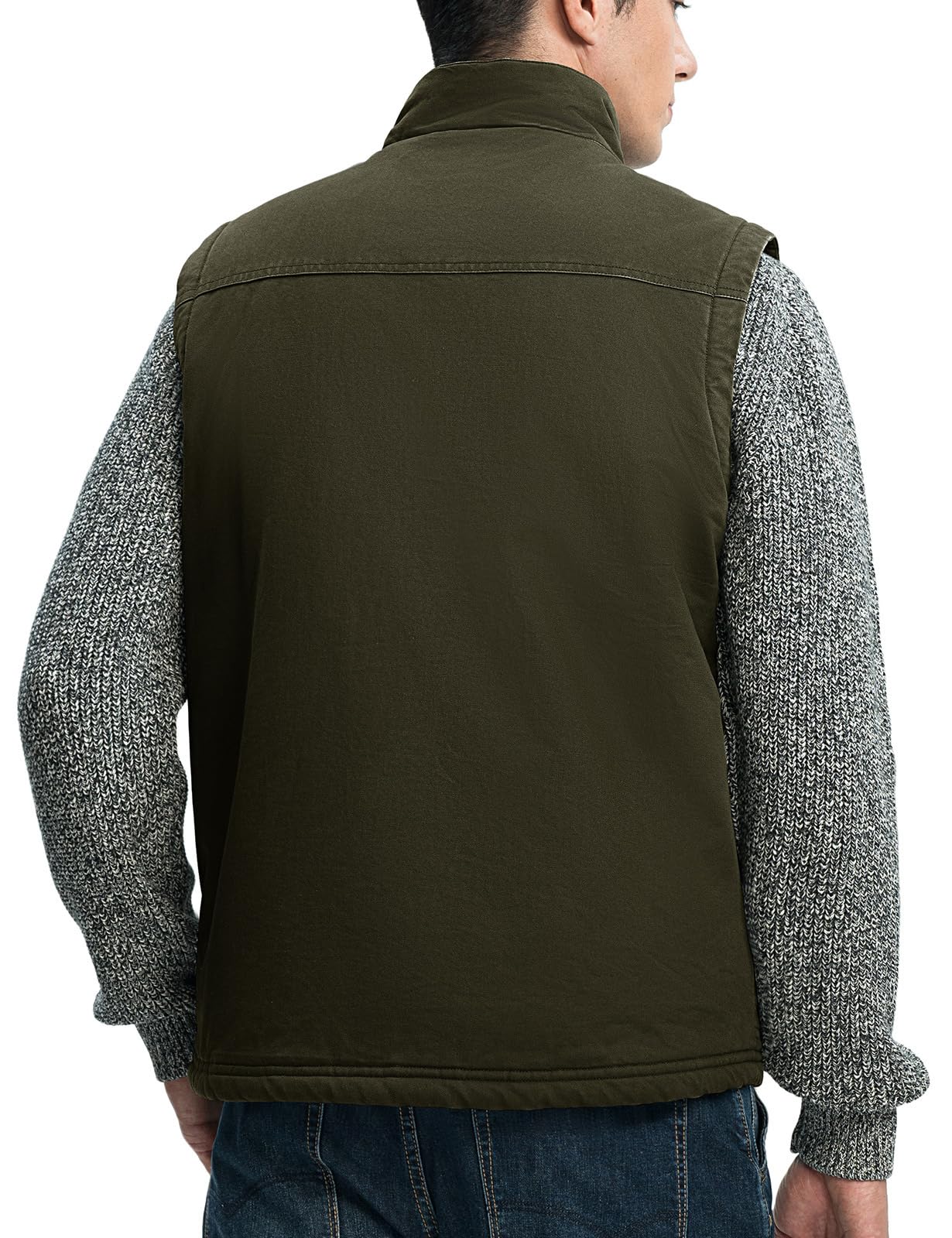 Rdruko Herren-Winterweste, Oberbekleidung, Sherpa-Futter, Fleece, warme Baumwolle, Arbeit, Freizeitweste
