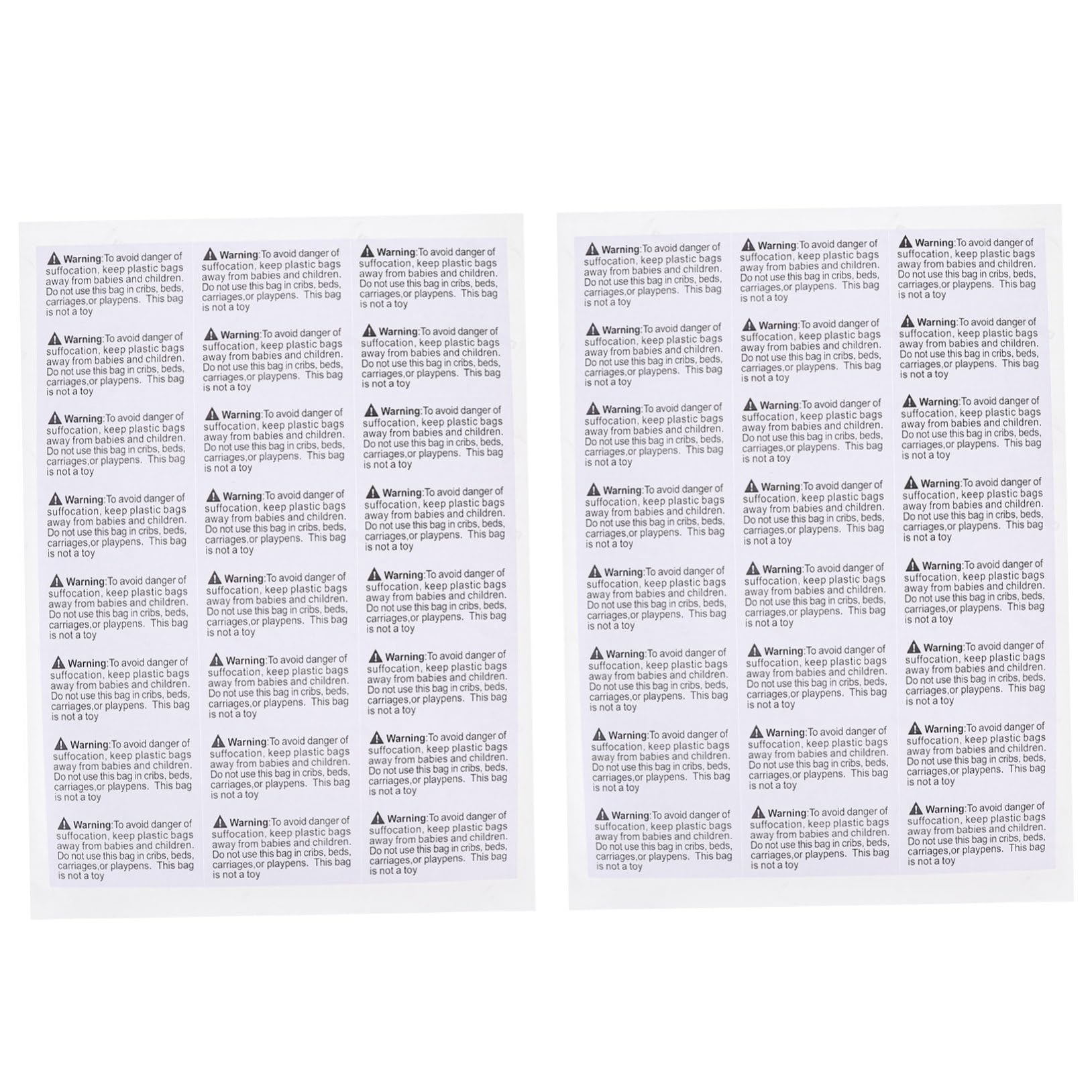 FUNOMOCYA 1000pcs Waterproof Suffocation Warning Labels Sign Stickers for Safe Packaging