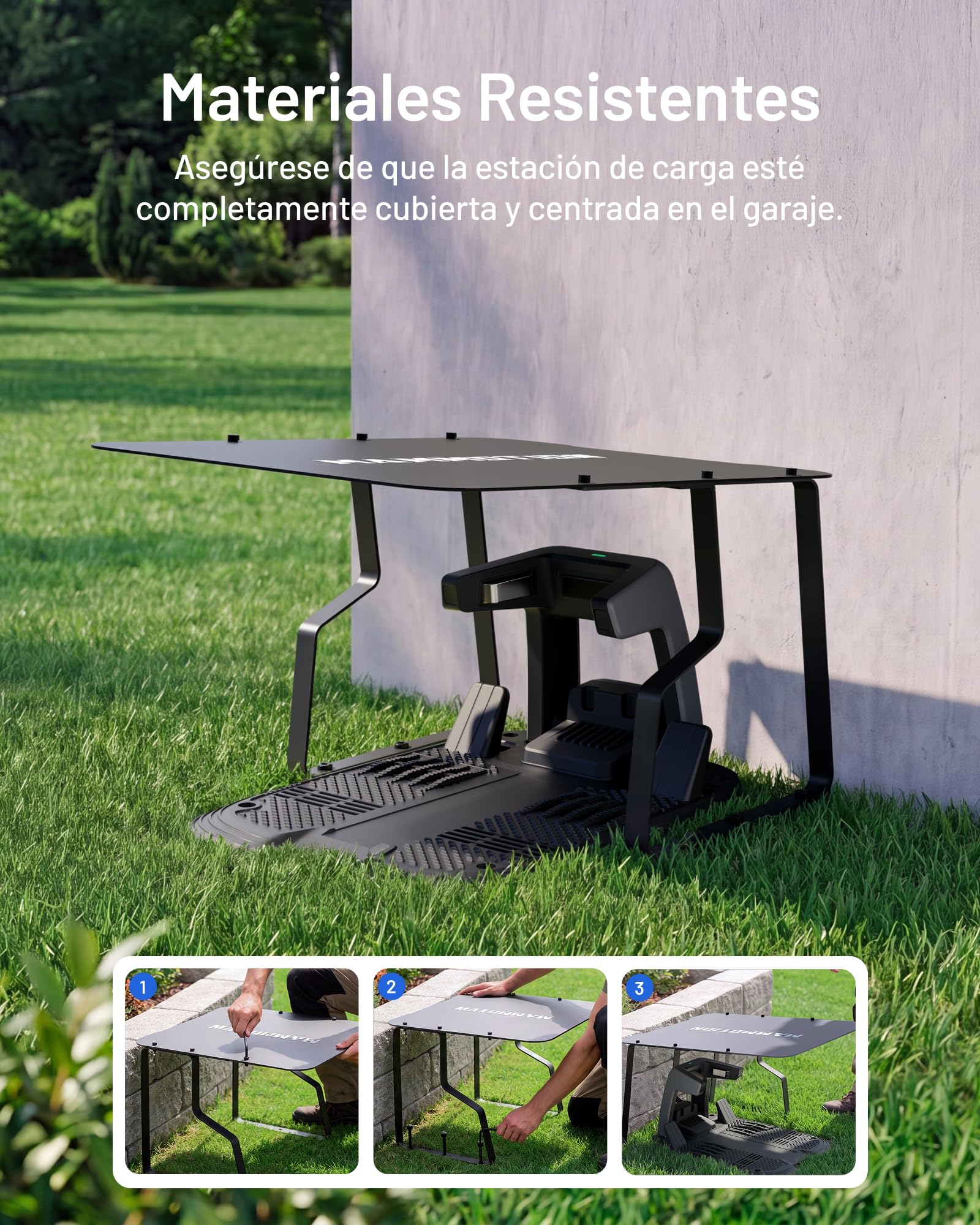 MAMMOTION Garaje Mini para Robot Cortacésped, para Serie LUBA Mini 2 AWD, Serie YUKA Mini 2