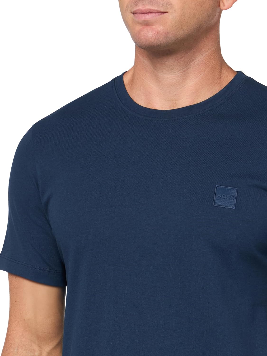 BOSS Men's Tonal Woven Patch Logo Jersey T-Shirt - Image 3