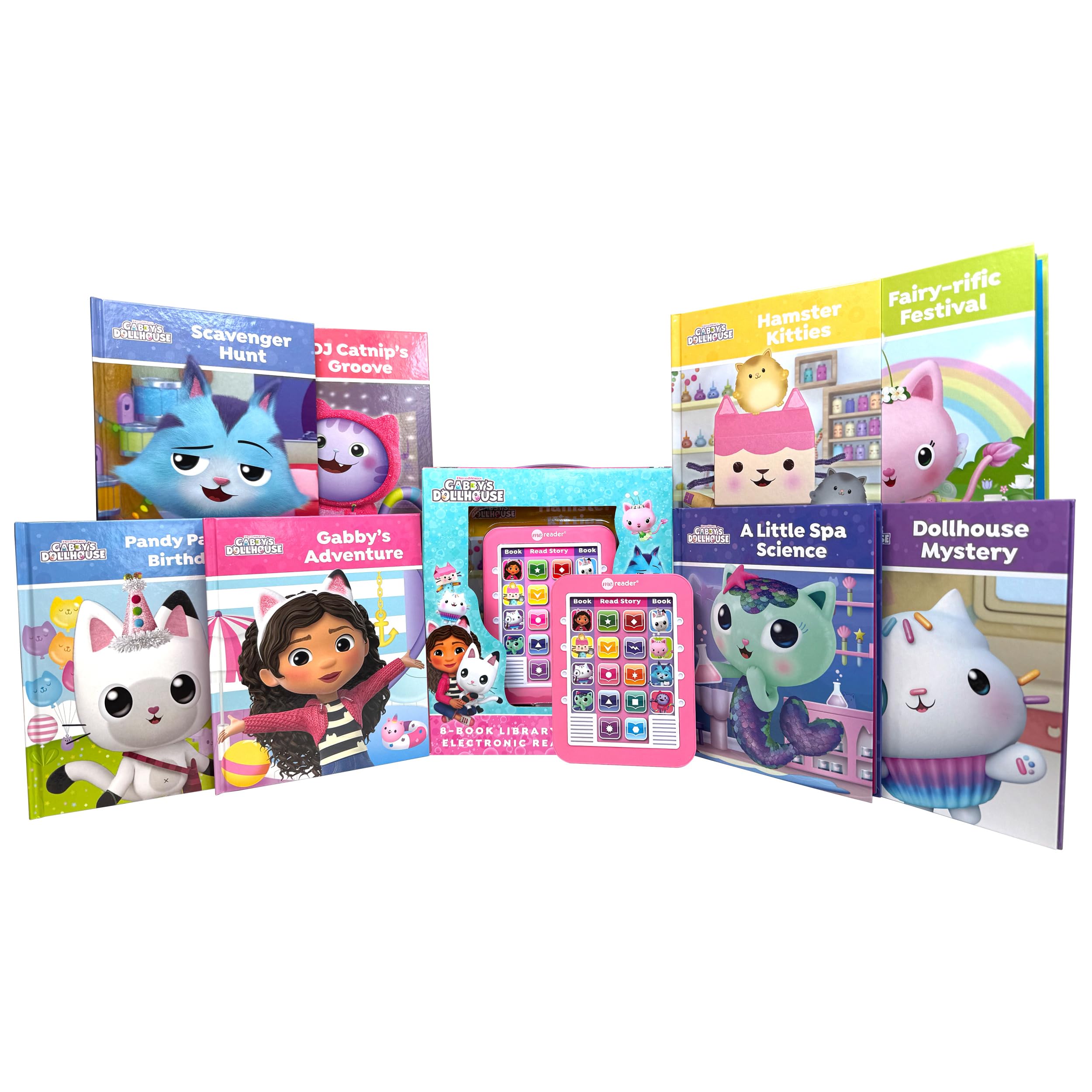 DreamWorks Gabby's Dollhouse: Me Reader 8-Book Library and Electronic Reader Sound Book Set - PI Kids