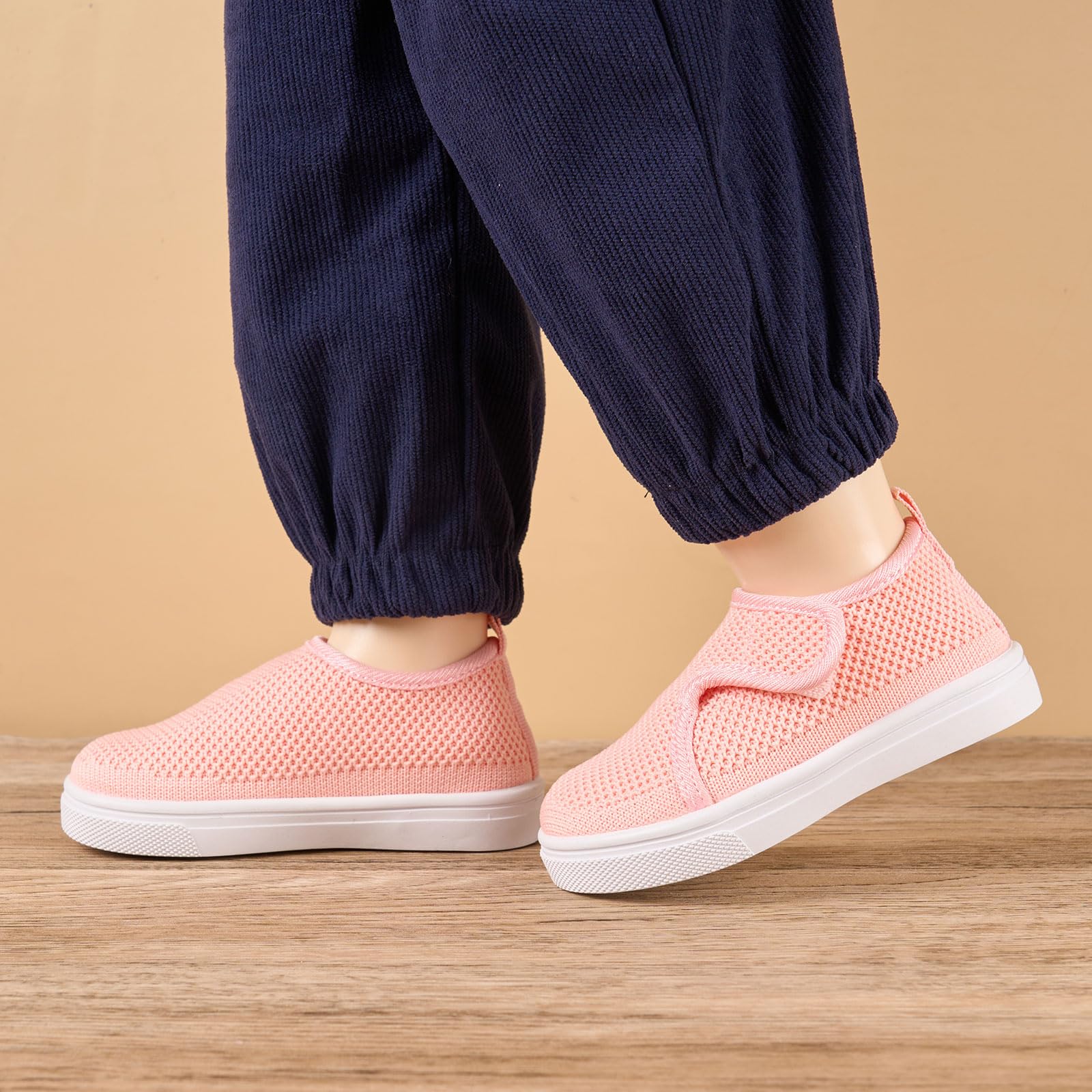 Newsonet Baby Shoes Boys Girls Baby Walking Shoes Non-Skid Lightweight Mesh First Walker Sneakers Pink White Size 18-24 Months Toddler